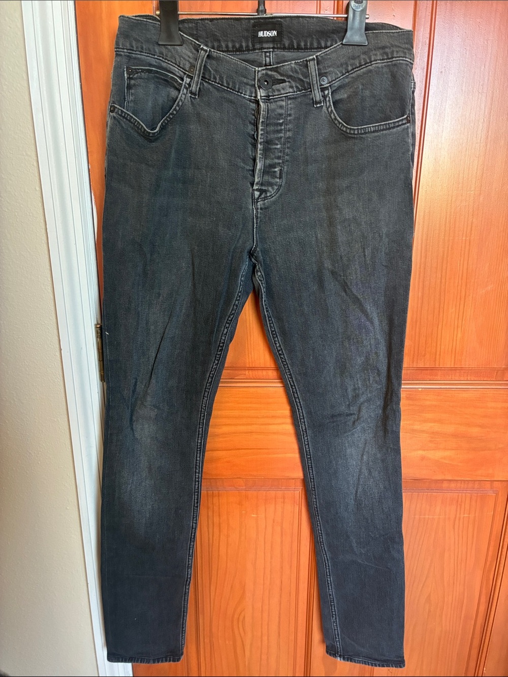 Hudson Jeans Men's Charcoal Skinny Stretch Jeans